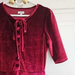 Stockplace The Velvet Party Dress Cranberry S
